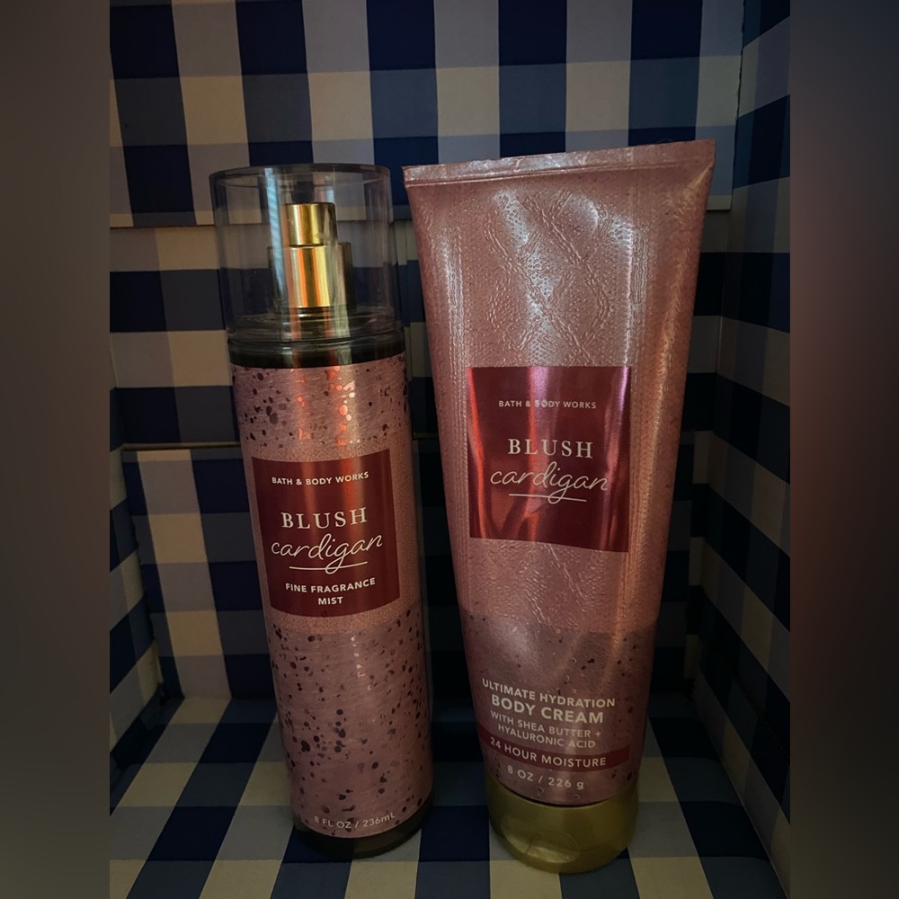 Bath & Body Works Blush Cardigan Fine Fragrance Mist and Body Cream full size